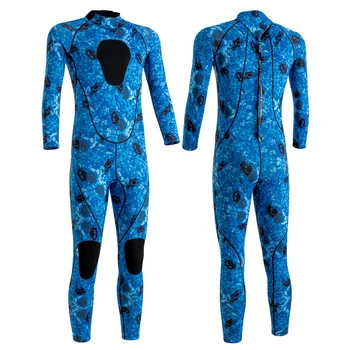 Suaugusieji 3mm Neopreno Nardymo Kostiumas Vyrų Žiemos Plaukimo vientisas maudymosi kostiumėlis Nardymo Kostiumas Kamufliažas Banglenčių tinka Moterų Wetsuit