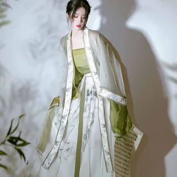 Suaugusiųjų Hanfu Moterų Derliaus Naujas Kinijos Senovės Kinų Stiliaus Megztinis Kasdien Važinėja Tradicinių Drabužių Senovės Kostiumas