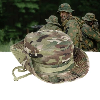 Taktinis JAV Armijos Kibirą Skrybėlės Kamufliažas Boonie Hat Karinės Multicam Panama Vasaros Bžūp Medžioklės Pėsčiųjų Lauko Camo Saulės Kepurės Vyrams