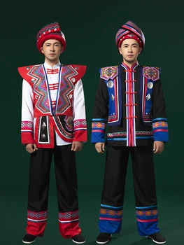 Tautinių Kostiumų Vyrų Guizhou Miao Dong Yi Yunnan Bai Tujia Yao Etape Scenos Kostiumai