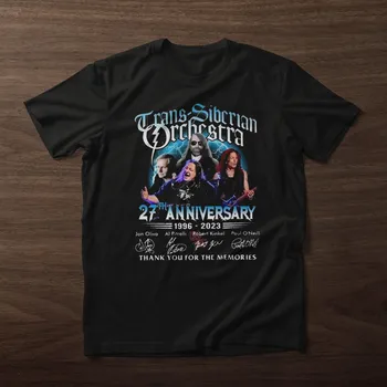 Trans-Siberian Orchestra 27 metų Jubiliejų 1996 2023 Ačiū Už Prisiminimus Parašų, T shirt, Derliaus s