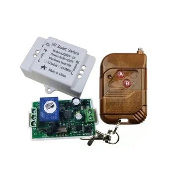 Universalus AC110v 220v 240V 250V 1 CH RF belaidžio nuotolinio valdymo apšvietimo valdymo jungiklis imtuvas siųstuvas smart home galia