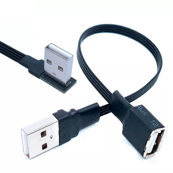 USB 2,0 EINE weibliche skydelis montieren zu USB EIN mann Bis Unten Rechts Nuorodos 90 ° abgewinkelt stecker verlängerung kabel