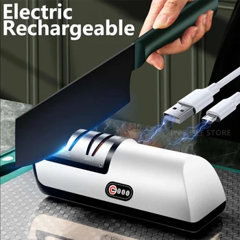 USB Elektrinis Peilis Drožtukas Automatiškai Reguliuojamas Įkraunama Drožtukas Peilių, Žirklių Galandimas Akmens Virtuvės Įrankis Malūnėlis