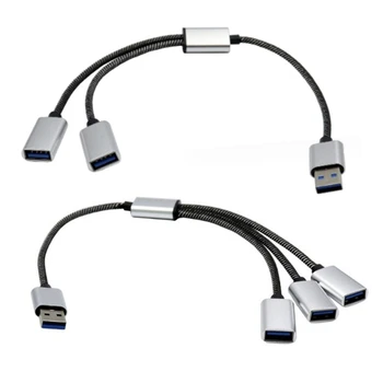 USB Male į USB 3/2 Moterų ilgintuvas Konverteris Galios paskirstymas Adapteris T5EE