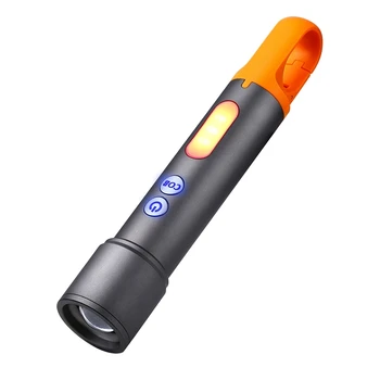 USB Įkraunamas Žibintuvėlis Zoomable LED Žibintuvėlis Su COB Pusėje Šviesos Prožektorius Žibintuvėlis Lauko Patvarios ir Lengvai Įdiegti