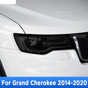 Už Grand Cherokee 2014-2020 M. Automobilių Šildomi priekinis žibintas Anti-scratch Priekinės Lempos Atspalvis, TPU Apsauginės Plėvelės Remonto Reikmenys Lipdukas