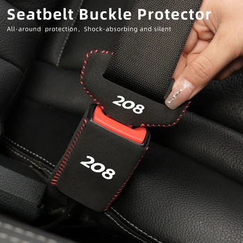 Už Peugeot 208 Automobilio Sėdynės Diržo Raštas Padengti Anti Nulio Sagties Mygtuką Apsaugos Atveju Auto Interjero Priedai