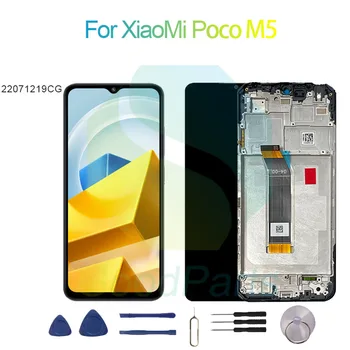Už XiaoMi Poco M5 Ekrano Pakeitimas 2408*1080 22071219CG Poco M5 LCD Touch skaitmeninis keitiklis