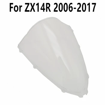 Už ZX14R ZX 14R 2006-2007-2008-2009-2010-2011-2012-2013-2017 Vėjo Deflectore Priekinio stiklo priekinio, galinio Stiklo Spoileris Juodas permatomas