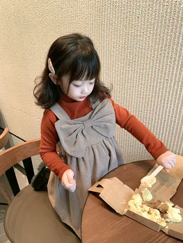 Vaikiškų Rinkinių Drabužių Mergaičių Vest Nauja Rudens Žiemos Kūdikių Korėjos Princesė Stiliaus Medvilnės Atsitiktinis Paprasta Paprasta Korėjos