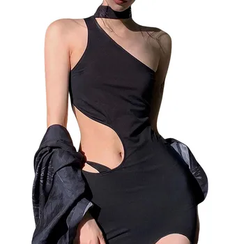 Vasaros Bodycon Trumpos Suknelės Moterims 2023 Rankovių Išpjovą Aukšto Juosmens Pack Klubo Nereguliarus Vakare Šalis Suknelė Klubas Streetwear