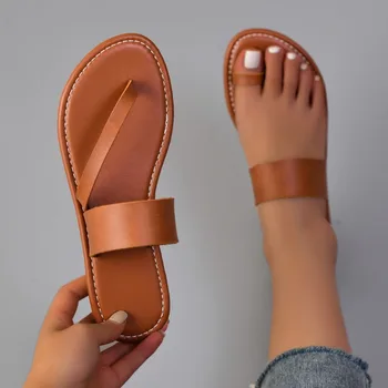 Vasarą Butas Sandalai Beach Moterų Batų Mados vientisos Spalvos Butas 2023 Atidaryti Tne Lauko Šlepetes Atidaryti Tne Zapatos De Mujer