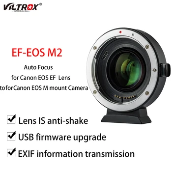 Viltrox EF-EOS M2 EF-M Objektyvo Adapterio žiedas 0.71 x Židinio Reduktorius Greičio Stiprintuvas Adapteris Canon EF objektyvo EOS M kalno Kamera M6, M3