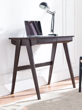 Visą medžio masyvo stalas, buitinė Nordic small unit kompiuterio stalas, buko medienos rašomasis stalas, aplinkos, mokymosi stalas