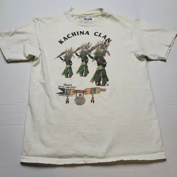 Vtg Kachina Klanas T-Shirt Mens S Hemis Genčių Šokių Marsh Studios 90s +89