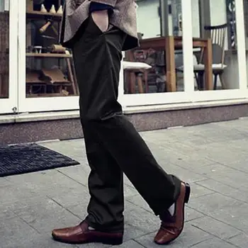 Vyrai Oficialų Kelnes Krenta Kelnės Stilingi vyriški Slim Fit Verslo Kelnės Kvėpuojantis Minkštas Vidurio Juosmens Kelnės su Kišenėmis Mygtuką-užtrauktukas