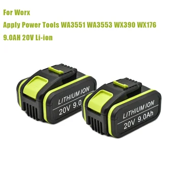 WX550 20V 9000mAh Įkraunamas Ličio Bateriją už Worx elektrinių Įrankių WA3551 WA3553 WX390 WX176 WX178 WX386 WX678