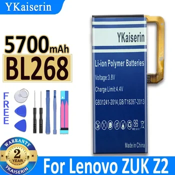YKaiserin Baterija 5700mAh BL268 BL 268 Lenovo ZUK Z2 Z2131 Batterij + Lipdukai