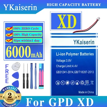 YKaiserin X D 6000mAh Baterija GPD XD Baterijas + Stebėti Kodas