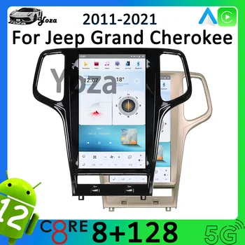 Yoza Carplay Automobilio Radijo Jeep Grand Cherokee 2011-2021 Android11 Tesla Stiliaus Qualcomm daugialypės terpės Grotuvas, Navigacija, 4G, WIFI GPS