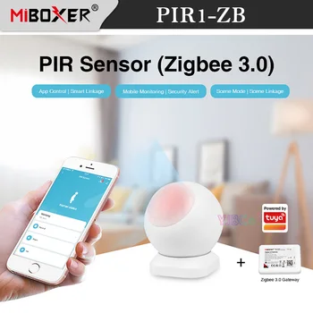 Zigbee 3.0 PIR Jutiklis ryšį kontrolės per tuya app suderintu Miboxer LED lempos ir valdikliai(Reikia Zigbee3.0 Vartai)