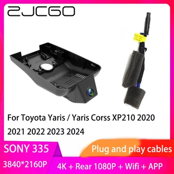 ZJCGO Plug and Play DVR Brūkšnys Cam 4K UHD 2160P Vaizdo įrašymo Toyota Yaris / Yaris Corss XP210 2020 2021 2022 2023 2024