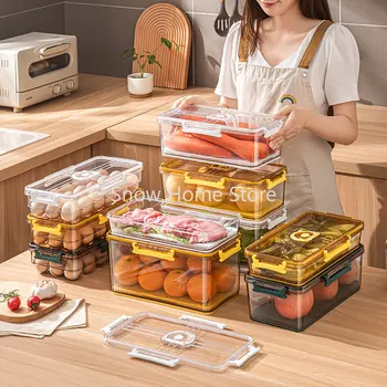 Šaldytuvas Saugojimo Dėžutės Maisto Produktų, Kiaušinių, Maisto Skaidrus Išsaugojimo Nutekėjimo Talpinimo Virtuvės Laikas Išsaugojimo Langą