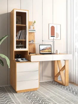 Šiaurės minimalistinio modernaus kompiuterio stalas, miegamajame studijų stalas, studentas namų