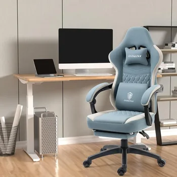 Žaidimų Kėdė Kvėpuojantis Audinys Kompiuterio Kėdė su Pocket Pavasario Pagalvėlės, Patogi Biuro Kėdė su Gelio Juostelę ir Saugojimo Maišelis