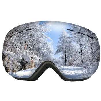 Žiemos Sporto uv400 Apsauga TPU Suaugusiųjų frameless veidrodinį Kovos su Vėjo snieglenčių slidinėjimo akiniai, akiniai