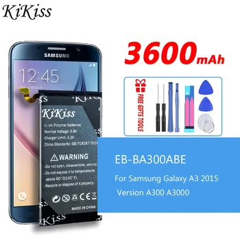 3600mAh Didelis Maitinimo Baterijos Samsung Galaxy A3 (2015 M.) A300 A300F A300FU A3000 A3009 EB-BA300ABE Bateriją +Nemokamas Įrankiai