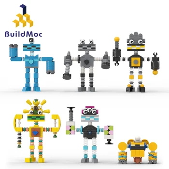 BuildMoc Mielas Mano Dainavimas Wubbox Monstras Statybinių Blokų Rinkinį Mini Žaidimas Robotas Vaidmenį Plytų Žaislai Vaikams, Gimtadienio, Kalėdų Dovanos