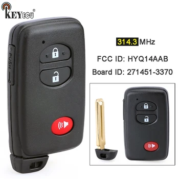KEYECU 314.3 MHz Valdybos ID: 27145-3370 FCC ID: HYQ14AAB Smart Kortelės Nuotolinis Raktas Fob Toyota Rav4 
