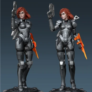 Mass Effect Žaidimas Moterų Pobūdžio 1/24 Santykis Vertikalus Aukštis 90mm Moterų Commander Shepard Nesurinkti Unpainted Žaislai