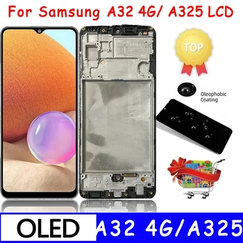OLED Samsung A32 4G LCD A325F SM-A325F/DS Ekranas Touch 