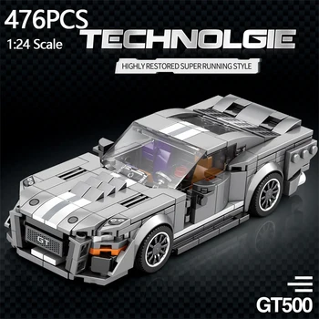 Reobrix Techninės Pastato Blokuoti Miesto Automobilio Modelį GT500 Super Automobilių Blokų, Plytų Žaislų Rinkinys Vaikams, Vaikams, Dovanų suderinama Lego