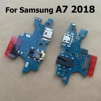 USB Įkroviklis Samsung Galaxy A7 2018 USB Įkrovimo Dokas Jack Valdybos Port Jungtis, Flex Kabelis
