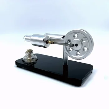 Vieno Cilindro Stirlingo Variklis Metalo Mikro Generatorius 