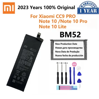 2023 Metų 100% Originalus BM52 5260mAh Bateriją Už Xiaomi Mi-10 Pastaba Lite Note10 Pro CC9 Pro Telefono Baterijų Bateria